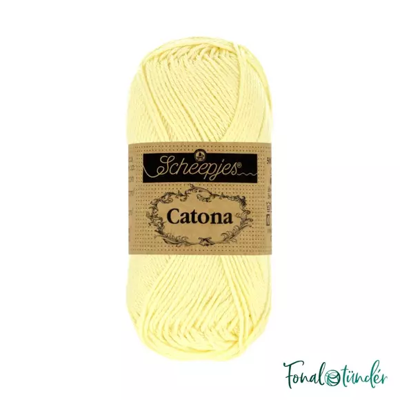 Scheepjes Catona 101 Candle Light - yellow - sárga - pamut fonal  - cotton yarn