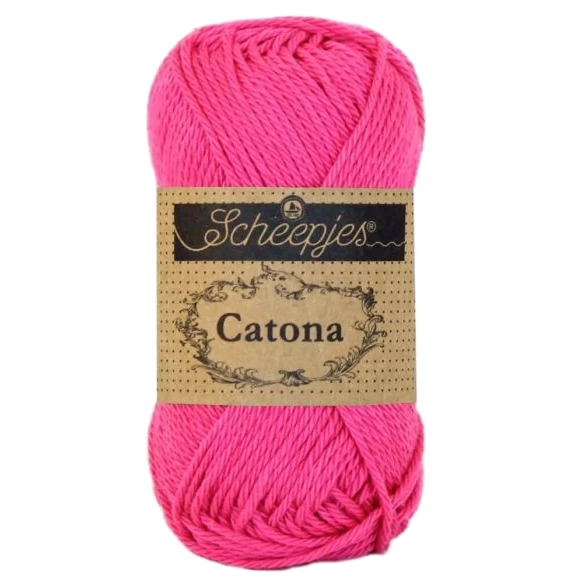 Scheepjes Catona Shocking Pink 114 - pamut fonal  - cotton yarn