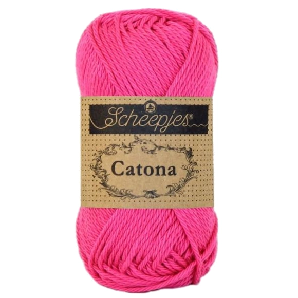 Scheepjes Catona Shocking Pink 114 - pamut fonal  - cotton yarn