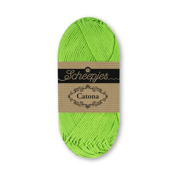Scheepjes Catona 116 Celery cotton yarn - élénk zellerzöld pamut fonal