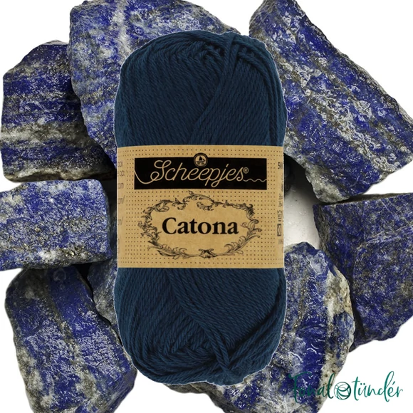 Scheepjes Catona 124 Ultramarine - blue - kék - pamut fonal  - cotton yarn
