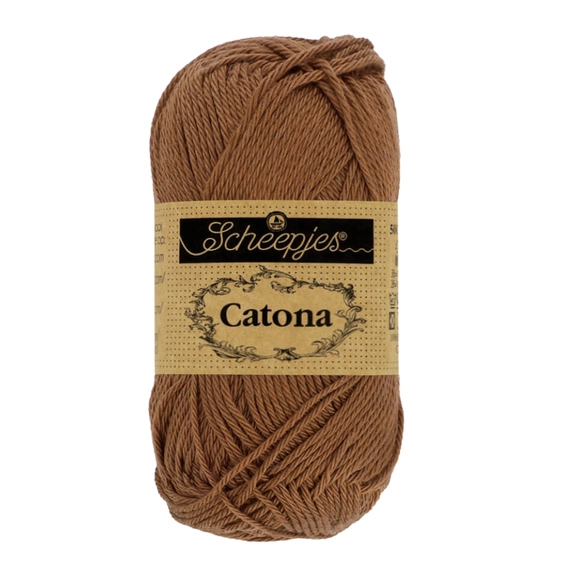 Scheepjes Catona 157 Root Beer - brown - barna - pamut fonal  - cotton yarn