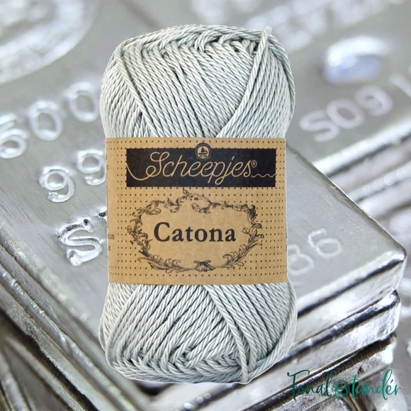 Scheepjes Catona 172 Light Silver - gray - szürke - pamut fonal  - cotton yarn