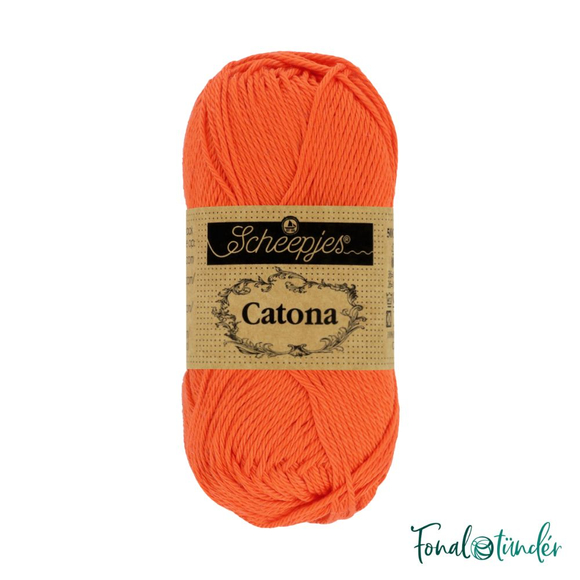 Scheepjes Catona 189 Royal orange  - pamut fonal  - cotton yarn