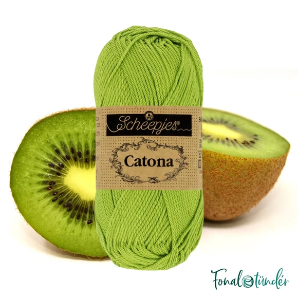 Scheepjes Catona 205 Kiwi - green - zöld - pamut fonal  - cotton yarn