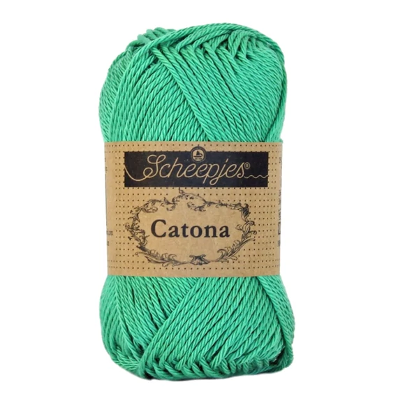 Scheepjes Catona 241 Parrot Green - green cotton yarn