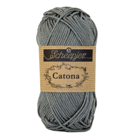 Scheepjes Catona 242 Metal Gray - szürke - pamut fonal  - cotton yarn