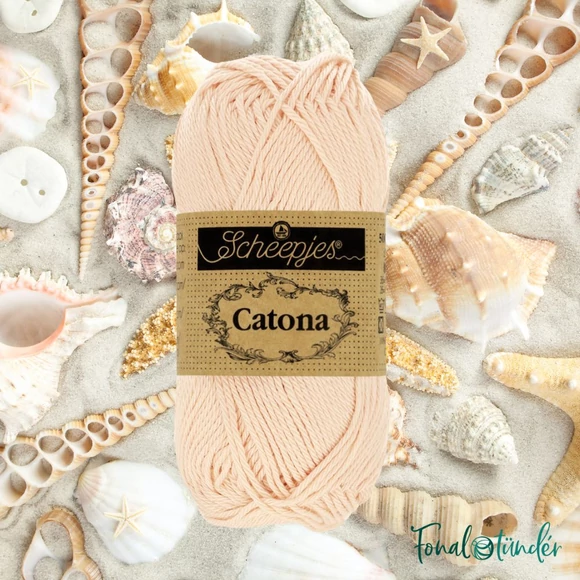 Scheepjes Catona Nude 255 - bézs pamut fonal - beige cotton yarn