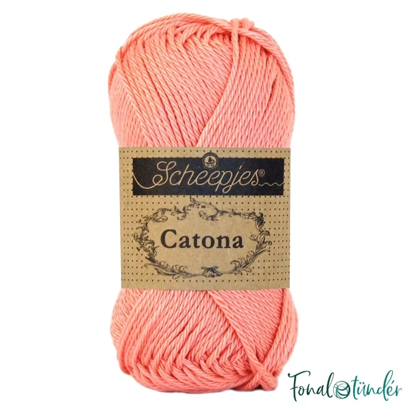 Scheepjes Catona Light Coral 264 - világos korall rózsaszín pamut fonal  - cotton yarn