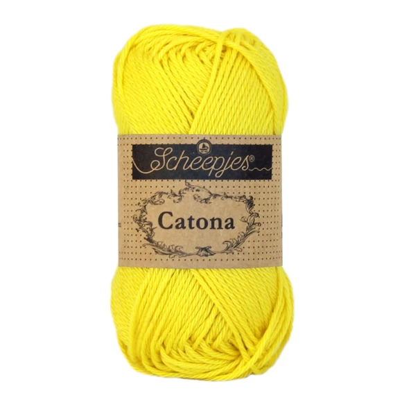 Scheepjes Catona 280 Lemon - yellow - sárga - pamut fonal  - cotton yarn