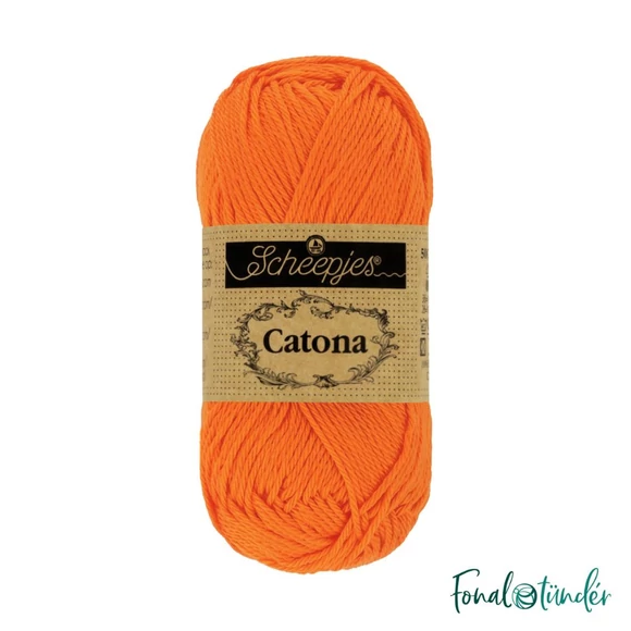 Scheepjes Catona 281 Tangerine - mandarin sárga pamut fonal
