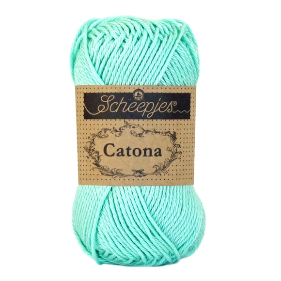 Scheepjes Catona 385 Chrystalline - turquoise blue - türkiz kék - pamut fonal  - cotton yarn