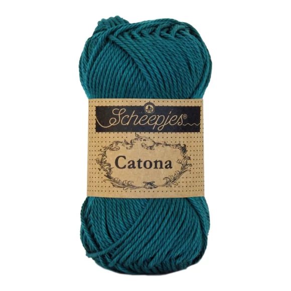 Scheepjes Catona 401 Dark Teal - sötét türkiz - pamut fonal  - cotton yarn