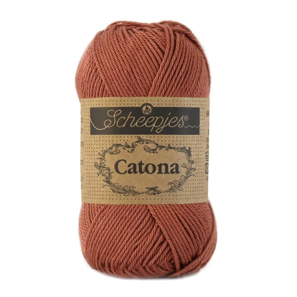 Scheepjes Catona 504 Brick Red - red - piros - pamut fonal  - cotton yarn