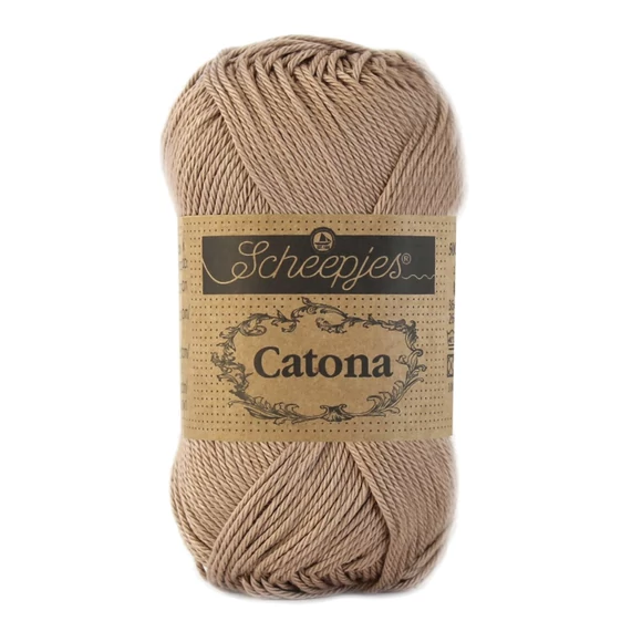 Scheepjes Catona 506 Caramel  - brown - barna - pamut fonal  - cotton yarn