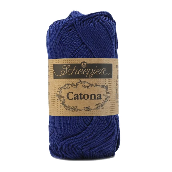 Scheepjes Catona 527 Midnight - blue - sötétkék - pamut fonal  - cotton yarn
