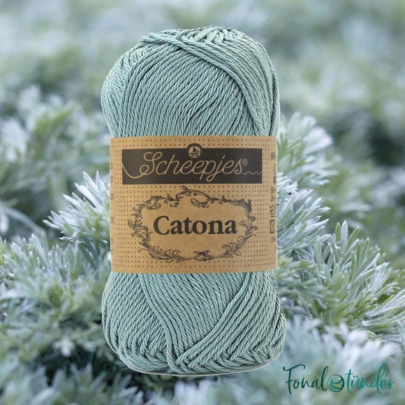 Scheepjes Catona 528 Silver Blue - gray - szürke - pamut fonal  - cotton yarn