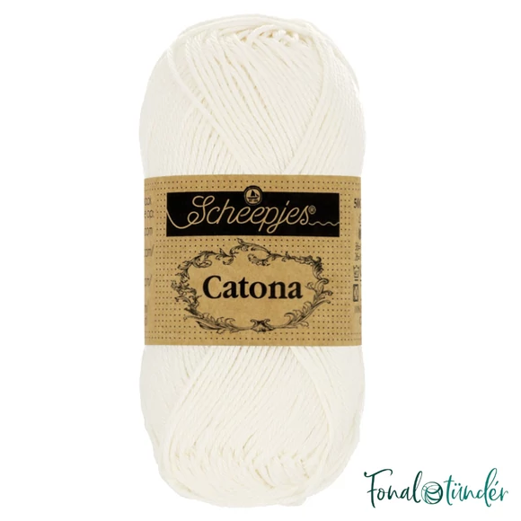 Scheepjes Catona Bridal White 105 - pamut fonal  - cotton yarn - 50gramm