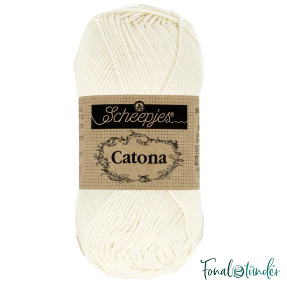 Scheepjes Catona 130 Old Lace - csipkefehér pamut fonal -50gramm