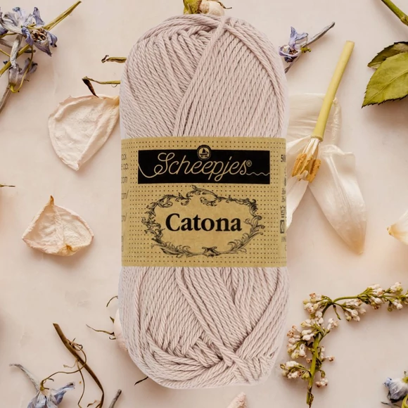 Scheepjes Catona 257 Antic Mauve - beige cotton yarn - bézs pamut fonal - 50gramm