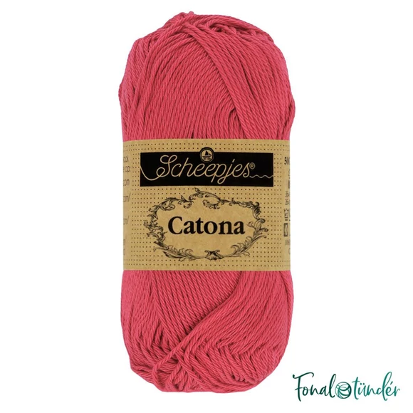 Scheepjes Catona 258 Rosewood - piros pamut fonal  - cotton yarn - 50gramm