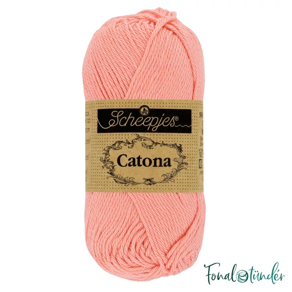 Scheepjes Catona Light Coral 264 - korall rózsaszín pamut fonal  - cotton yarn - 50gramm