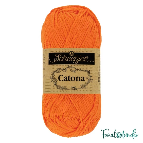 Scheepjes Catona 281 Tangerine - pamut fonal  - cotton yarn - 50 gramm