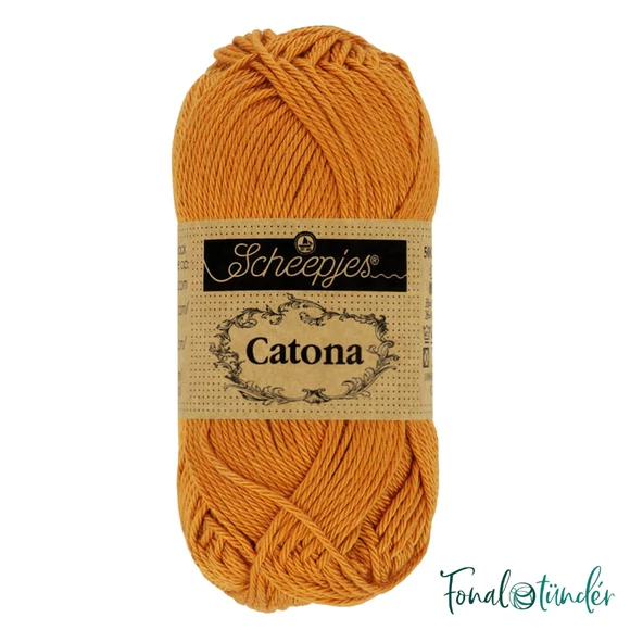 Scheepjes Catona 383 Ginger Gold - yellow - sárga - pamut fonal  - cotton yarn - 50gramm