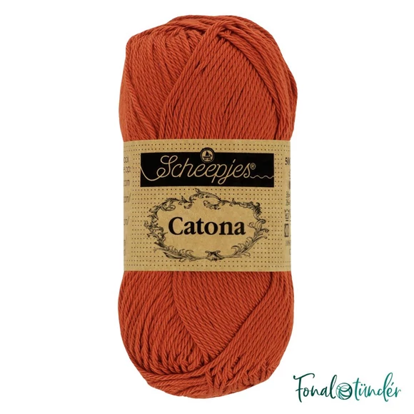 Scheepjes Catona 388 Rust - rozsda vörös - pamut fonal  - cotton yarn - 50gramm