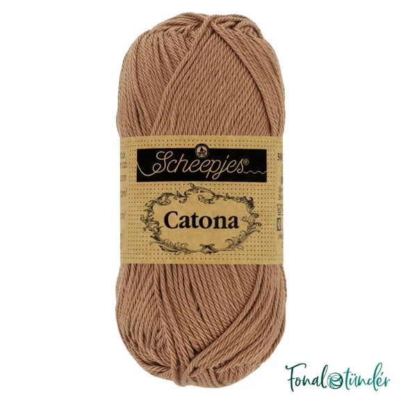 Scheepjes Catona 503 Hazelnut - mogyoróbarna pamut fonal - 50gramm