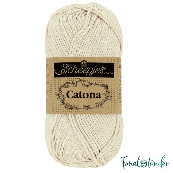 Scheepjes Catona 505 Linen - lenfehér pamut fonal - 50gramm