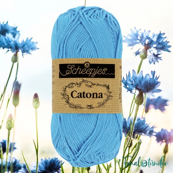 Scheepjes Catona 511 Cornflower - búzavirág kék - pamut fonal  - cotton yarn - 50gram