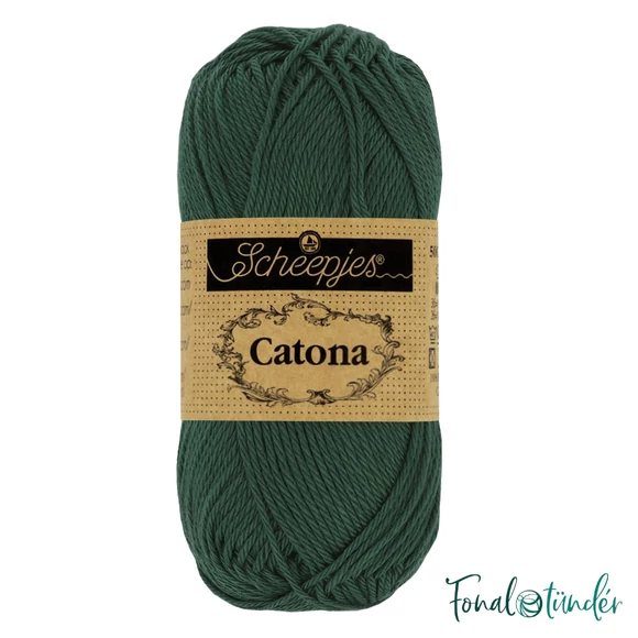 Scheepjes Catona 525 Fir - green - fenyőzöld - pamut fonal  - cotton yarn -50gramm