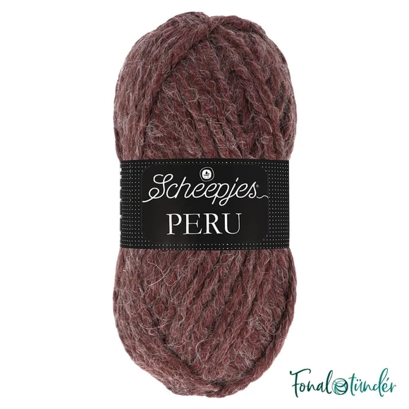 Scheepjes Peru 040 - vöröses barna alpaca fonal - brown alpaca wool yarn blend