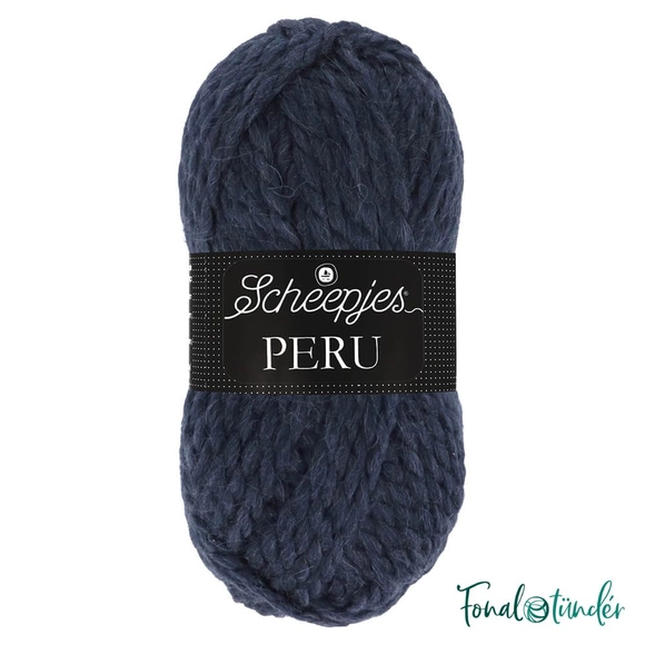 Scheepjes Peru 090 - sötétkék alpaca fonal - darkblue alpaca wool yarn blend