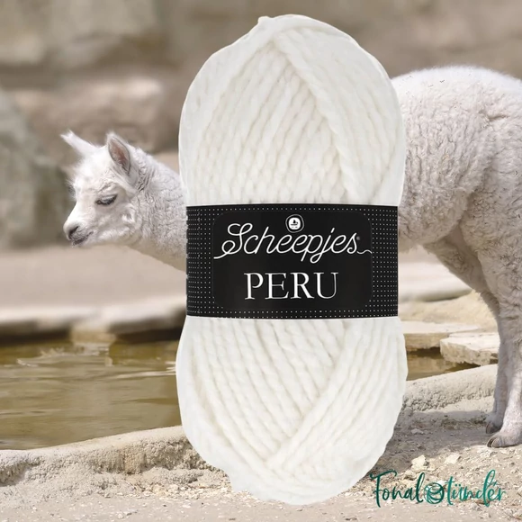 Scheepjes Peru 110 - fehér alpaca fonal - white alpaca wool yarn blend