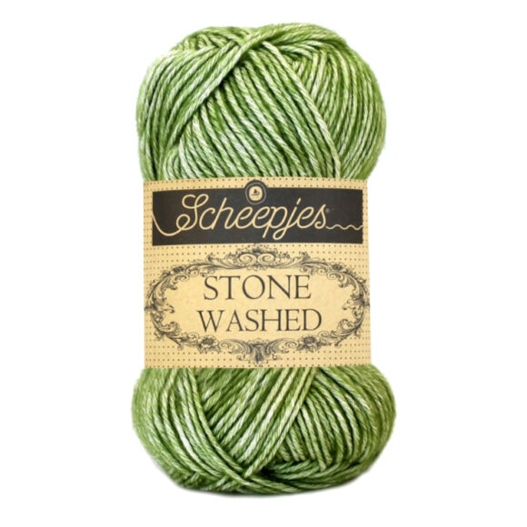Scheepjes Stone Washed 806 Canadian Jade - zöld pamut fonal - green cotton yarn