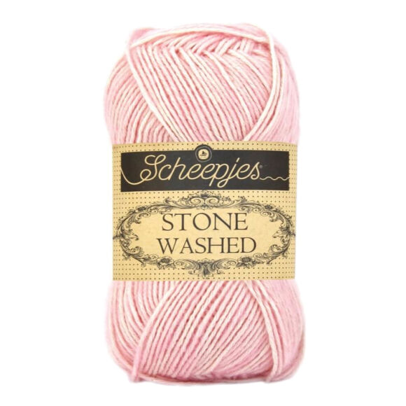Scheepjes Stone Washed 820 Rose Quartz - rózsaszín pamut fonal - light-pink cotton yarn