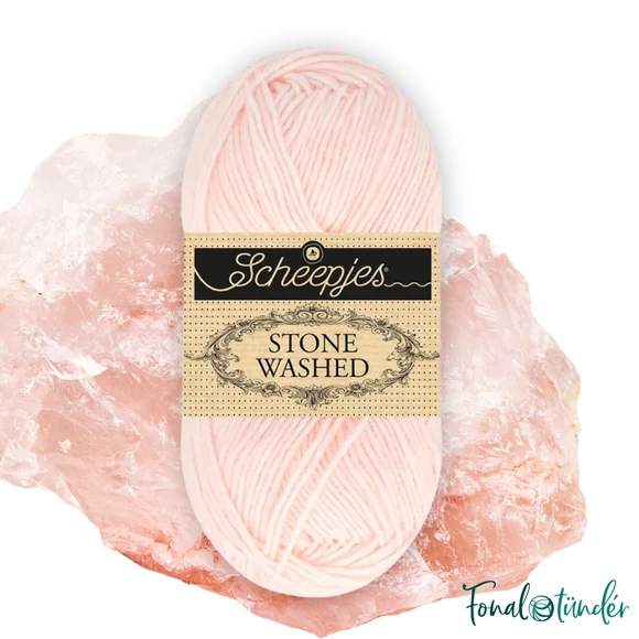 Scheepjes Stone Washed 837 Stilbite - rózsaszín pamut fonal - pink cotton yarn