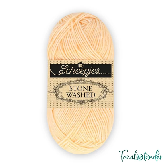 Scheepjes Stone Washed 841 Aragonite - barack rózsaszín pamut fonal - pink yarn