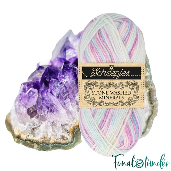 Scheepjes Stone Washed Minerals 907 Amethyst Mist - színváltós fonal - gradient yarn