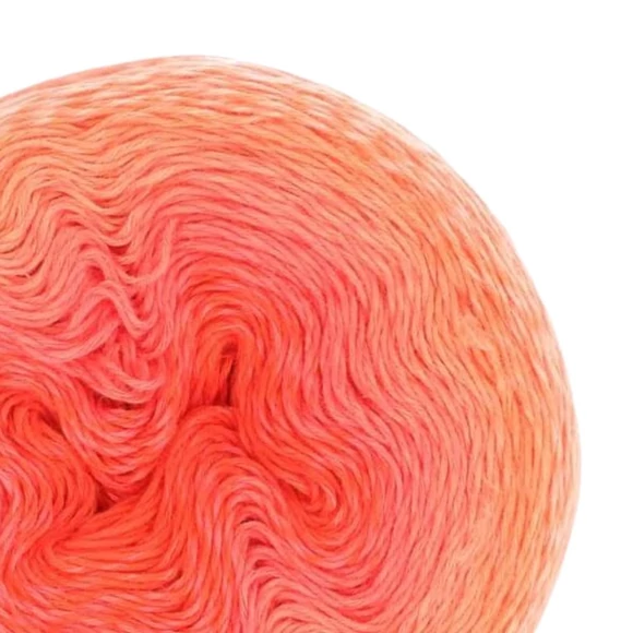 Scheepjes Whirl 557 Coral Catastrophe - orange - narancsos piros - keverék fonal - yarn cake