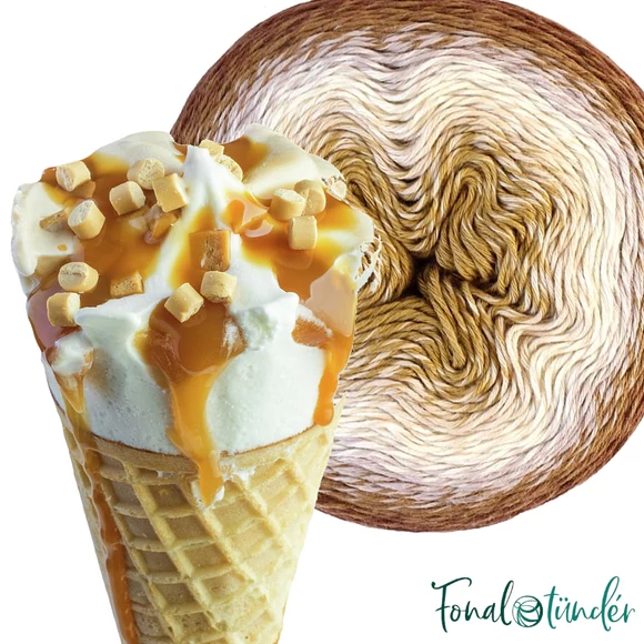 Scheepjes Whirl 756 Caramel Core Blimey - színátmenetes fonal - yarn cake