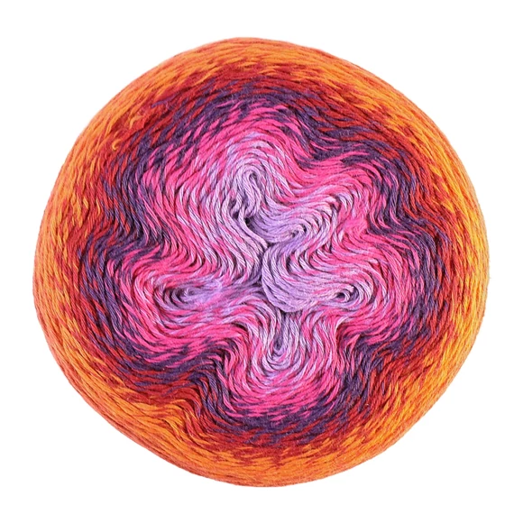 Scheepjes Whirl 764 - Red Velvet Sunrise - keverék fonal - yarn cake