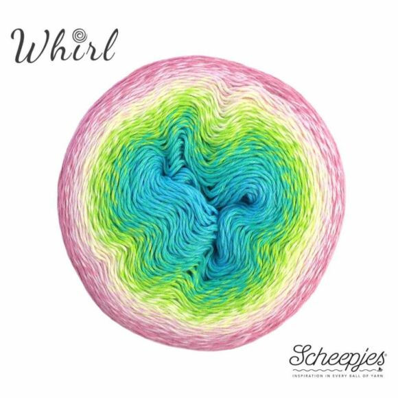 Scheepjes Whirl 768 Sherbet Rainbow - pamut-akril keverék fonal - yarn cake