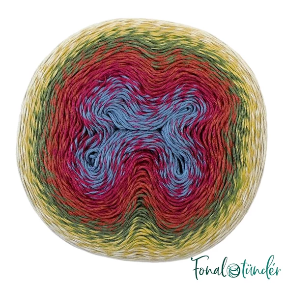 Scheepjes Whirl 782 Rhubarb Bumble - színátmenetes fonal - gradient yarn cake