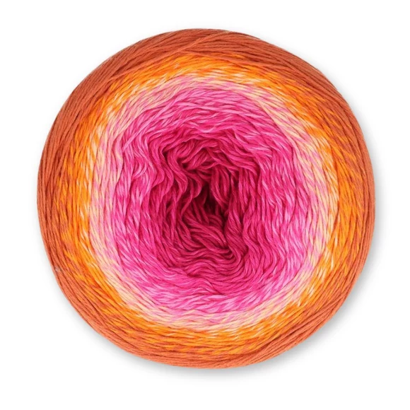Scheepjes Cotton Whirl  703 Sugary Sunset - színátmenetes fonal - yarn cake