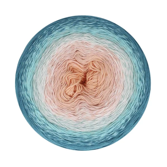 Scheepjes Cotton Whirl 705 Soft Serve - színátmenetes fonal - yarn cake