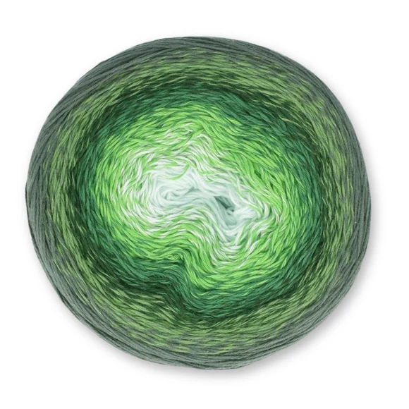 Scheepjes Cotton Whirl 709 Lettuce Party - színátmenetes fonal - yarn cake