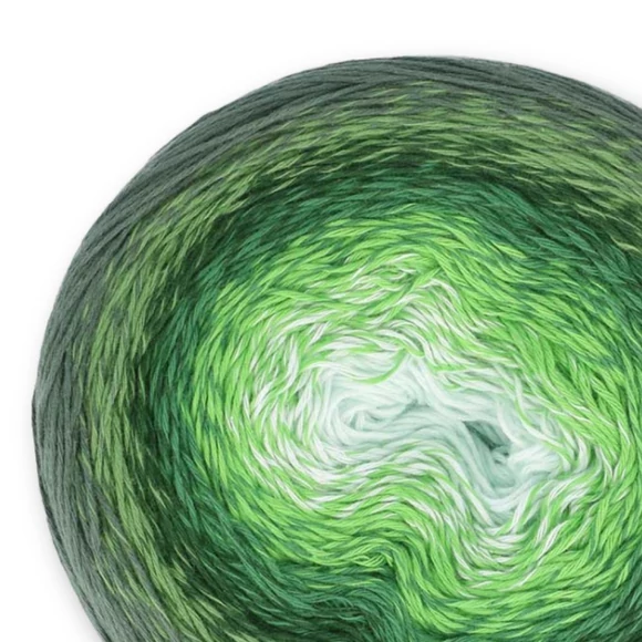 Scheepjes Cotton Whirl 709 Lettuce Party - színátmenetes fonal - yarn cake